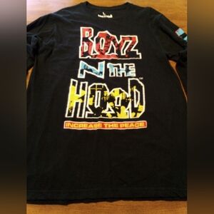 Boyz N The Hood Increase The Peace Large Black Long Full Sleeve Graphic T-Shirt